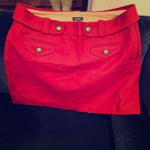 J. Crew Red Skirt 12